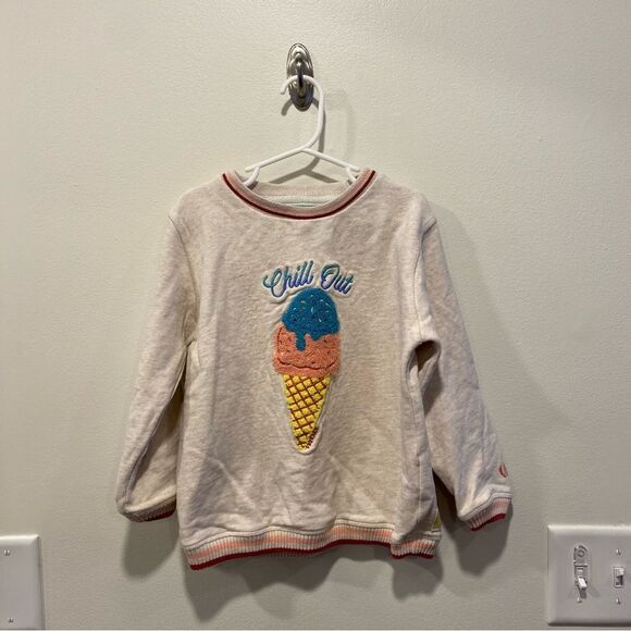 Fat face ice cream appliqué sweatshirt chill out size 5/6 - Picture 1 of 6